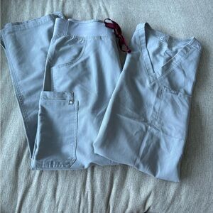 Grey FIGS scrub set size small
